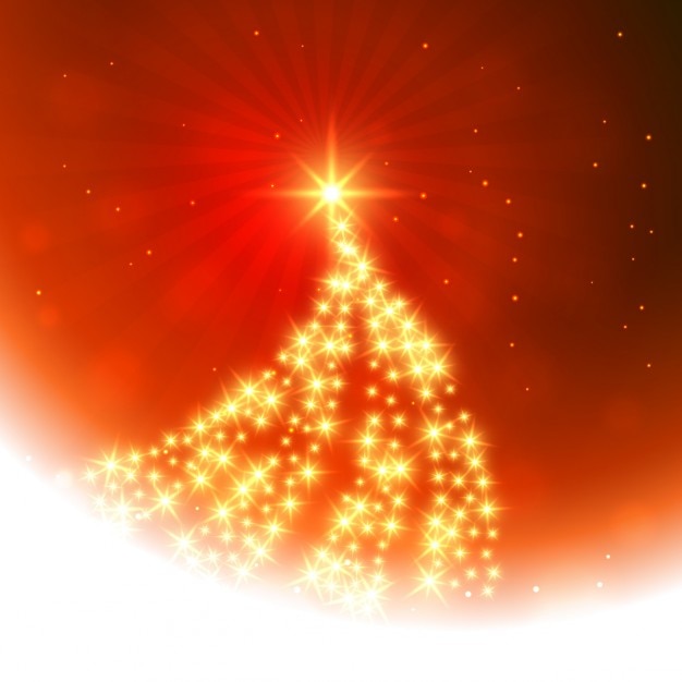 Shiny glowing christmas tree