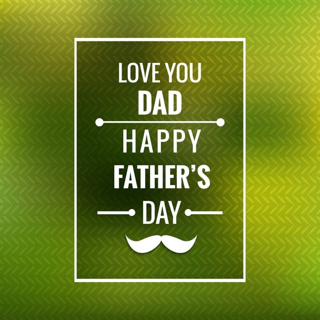 Shiny green fathers day background