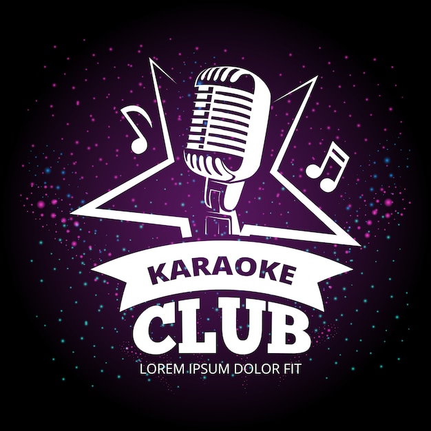 Download Premium Vector | Shiny karaoke club vector logo design