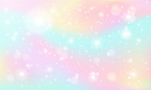 光沢のある大理石の空 妖精ファンタジーの空 パステル調のカラフルな輝き 素晴らしい夢の空の背景 プレミアムベクター