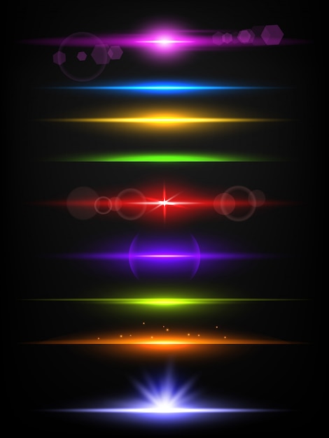 Download Shiny neon lines. borders with glow effect abstract flash ...