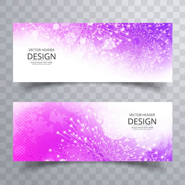 Free Vector | Shiny purple watercolor banners