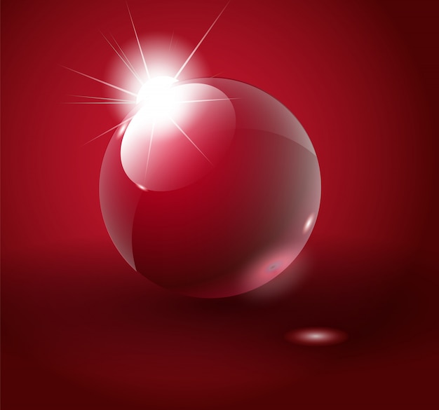 Shiny red ball Vector | Premium Download