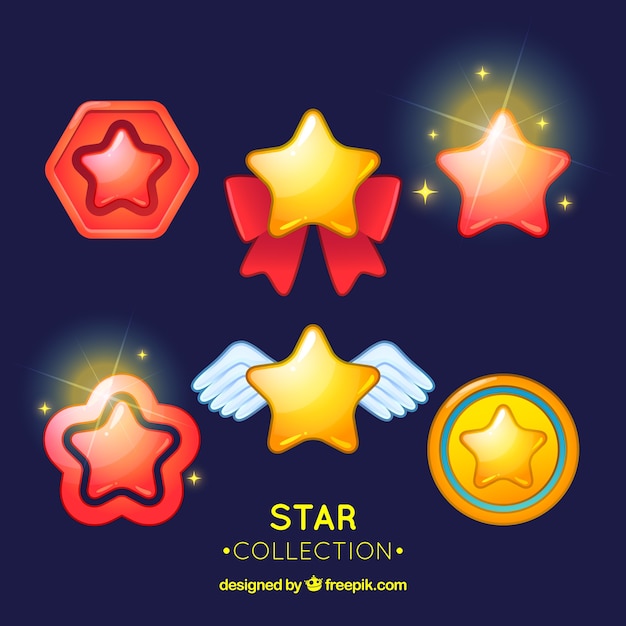 Shiny star collection | Free Vector