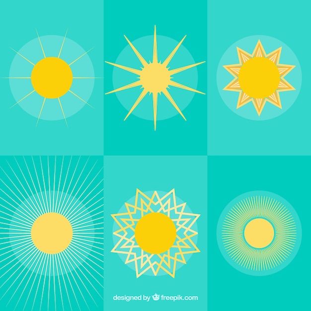 Shiny sun icons