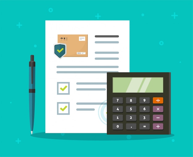Shipping insurance freight calculator for cargo delivery