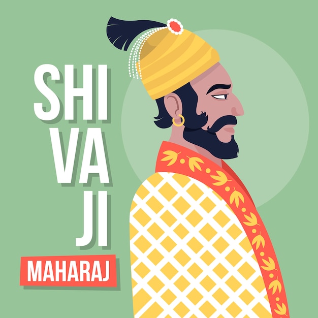 Free Vector | Shivaji maharaj illustration design