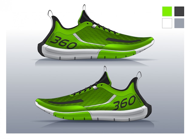 Download Free Shoes For Running Sneakers Design Premium Vector Use our free logo maker to create a logo and build your brand. Put your logo on business cards, promotional products, or your website for brand visibility.