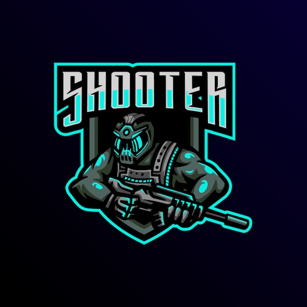 Download Free Shooter Mascot Logo Esport Gaming Premium Vector Use our free logo maker to create a logo and build your brand. Put your logo on business cards, promotional products, or your website for brand visibility.