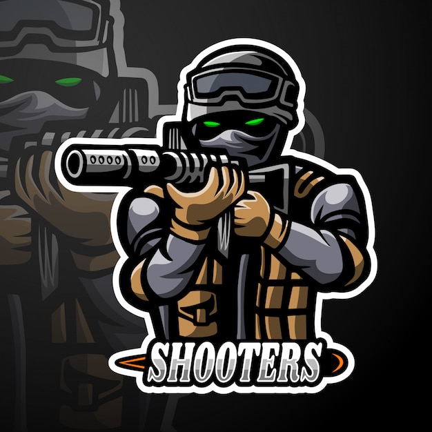 Premium Vector | Shooters esport logo mascot