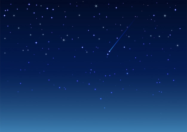 Premium Vector | Shooting star in night sky