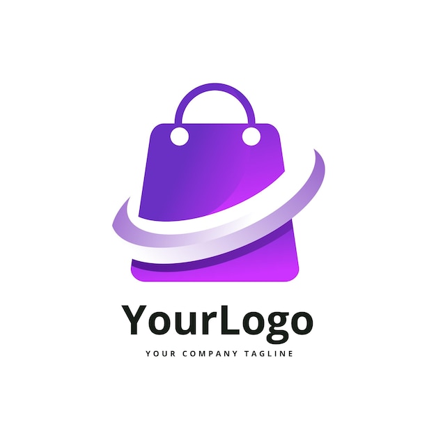 Premium Vector | Shopping bag modern gradient logo