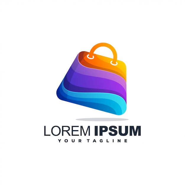 Download Free Shopping Bag Modern Logo Premium Vector Use our free logo maker to create a logo and build your brand. Put your logo on business cards, promotional products, or your website for brand visibility.