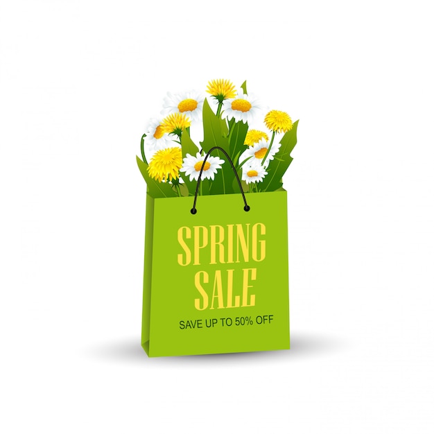 shopping bolsa flowers