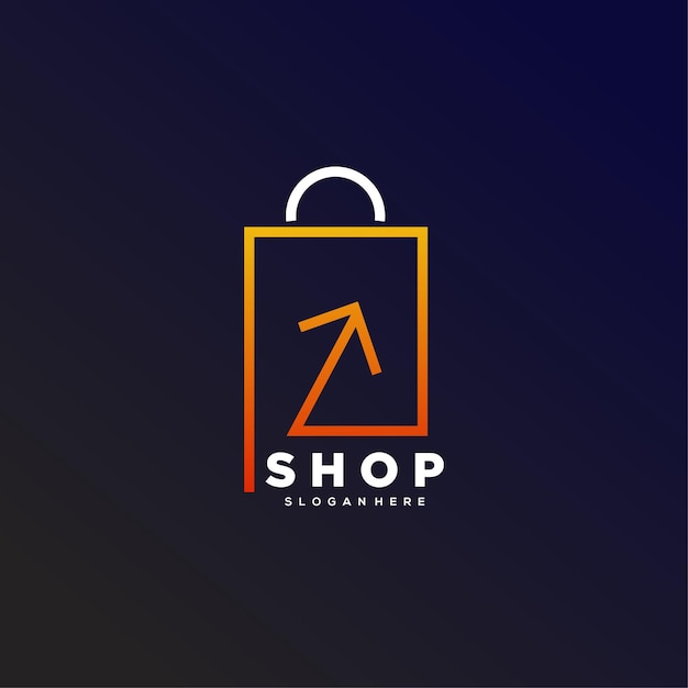 Premium Vector | Shopping logo business colorful gradient design