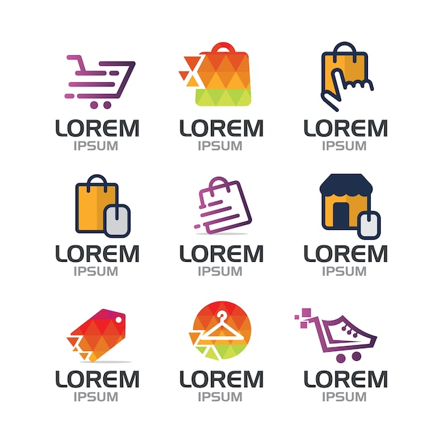 Download Free Shopping Logo Collection Free Vector Use our free logo maker to create a logo and build your brand. Put your logo on business cards, promotional products, or your website for brand visibility.