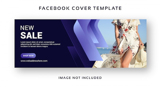 Premium Vector Shopping Sale Banner Facebook Cover Abstract Template