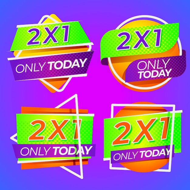 Free Vector | Shopping special offer promo banners set