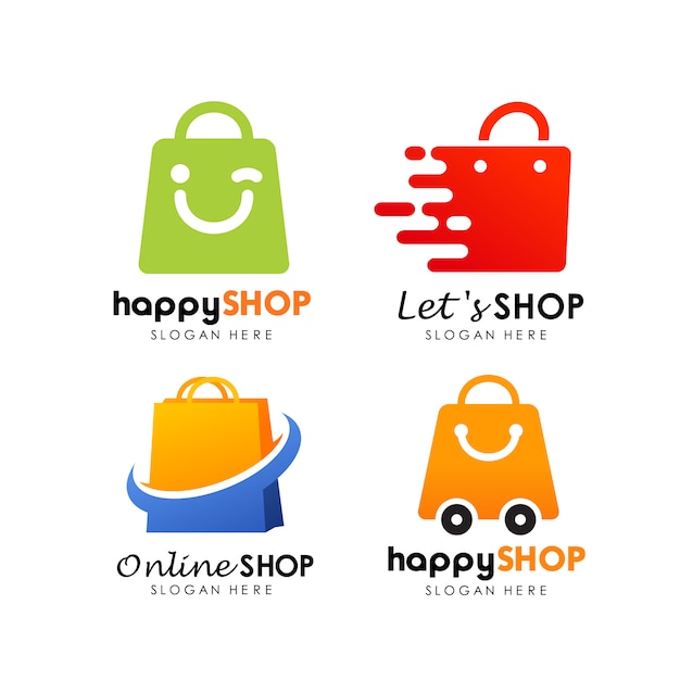 Download Premium Vector | Shopping store logo design vector