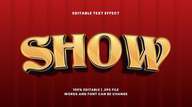 Premium Vector | Show editable text effect in simple and elegant text style