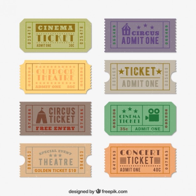 Show tickets in retro style