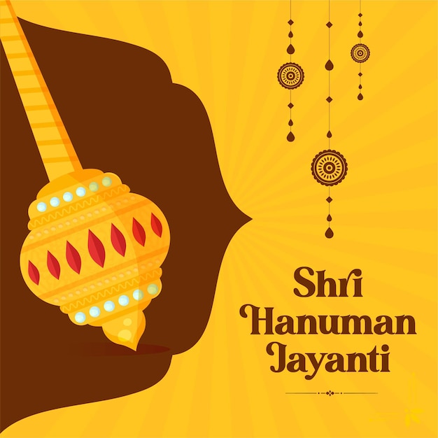 Premium Vector Shri Hanuman Jayanti Banner Design