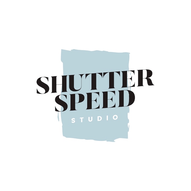 Shutter speed studio logo vector Free Vector