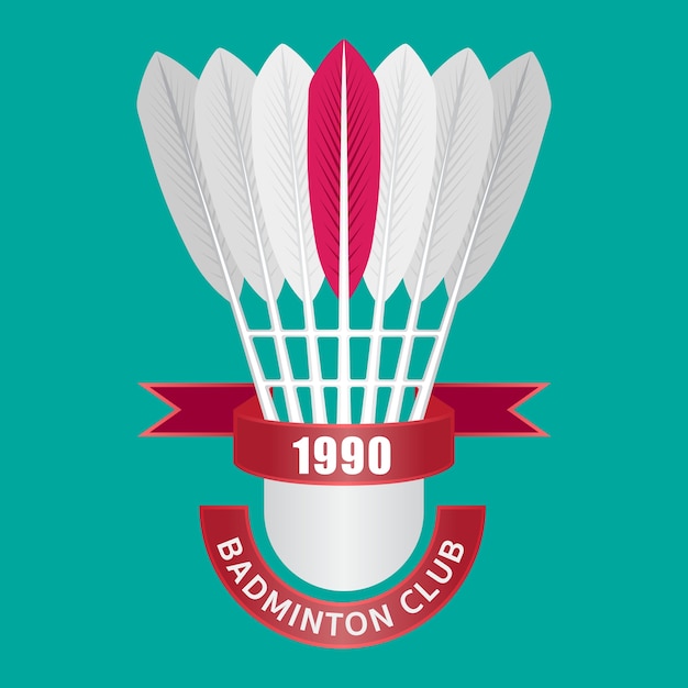 Premium Vector Shuttlecock logo  for badminton club 