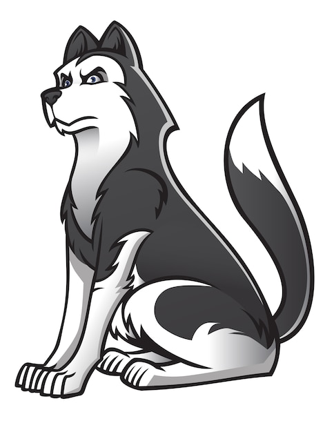 Download Siberian husky dog | Premium Vector