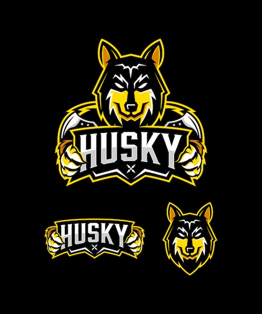 Premium Vector | Siberian husky mascot