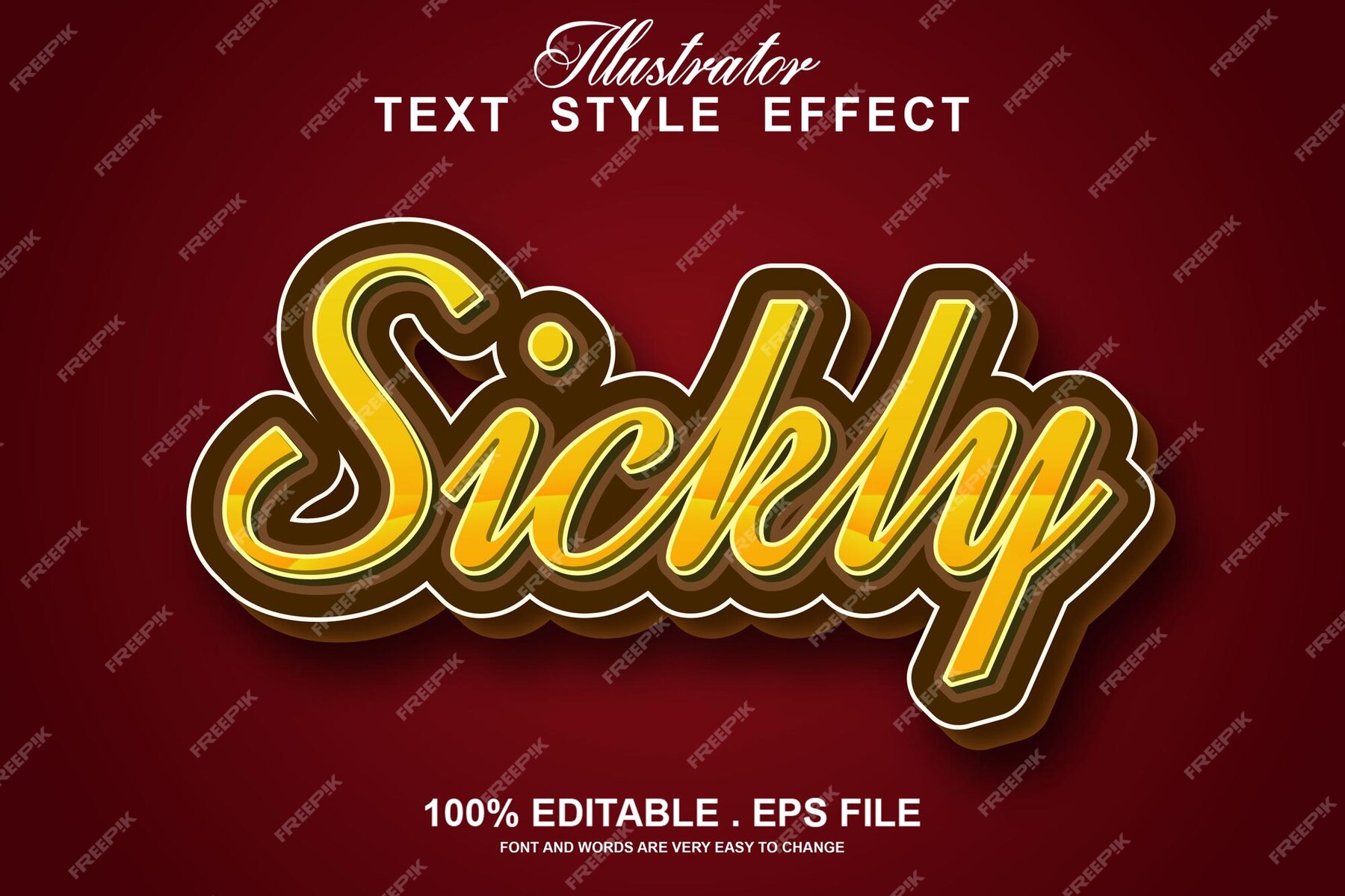 premium-vector-sickly-text-effect-editable