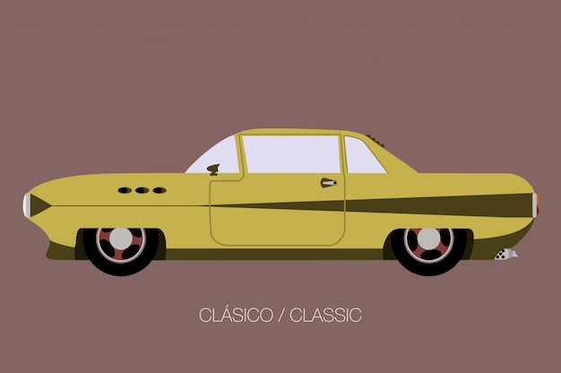 Download Free Side View Old American Classic Car Side View Flat Design Style Use our free logo maker to create a logo and build your brand. Put your logo on business cards, promotional products, or your website for brand visibility.