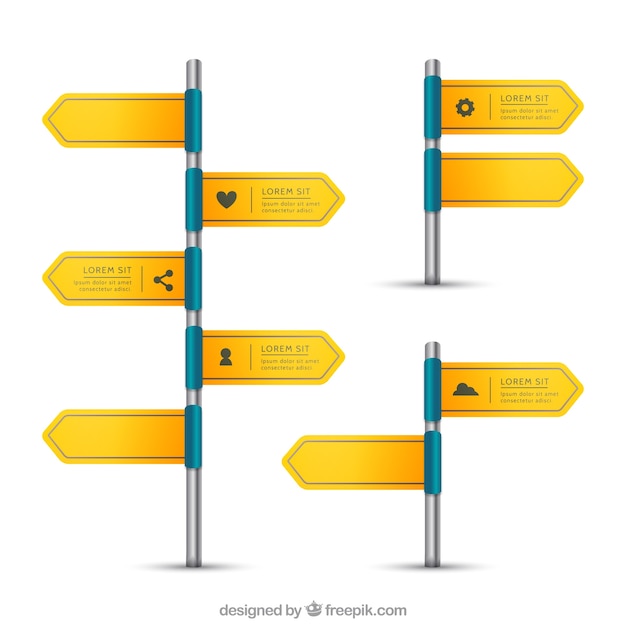 Download Free Vector | Sign posts