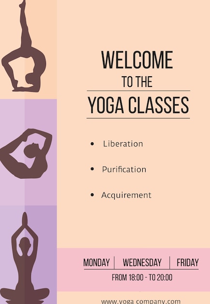 Silhouetes yoga classes flyer
