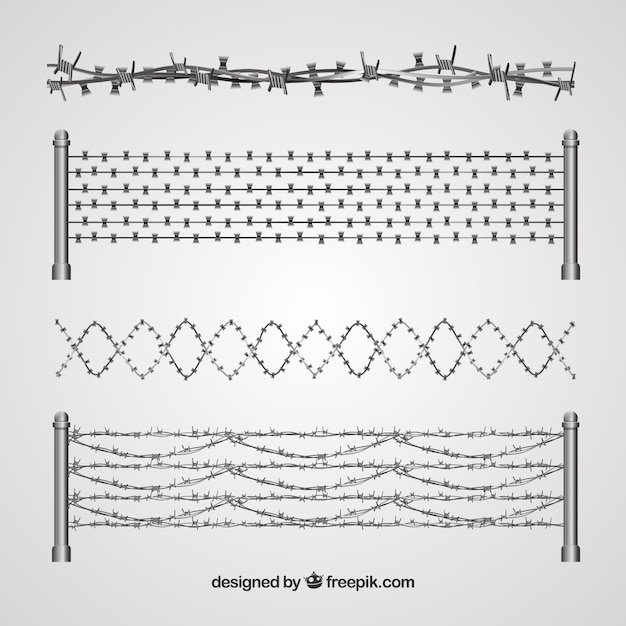 Free Vector Silhouette Barbed Wire Collection