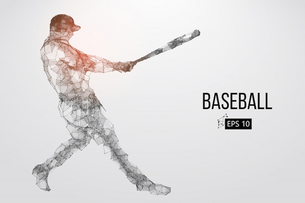 Premium Vector Silhouette Of A Baseball Player Vector Illustration