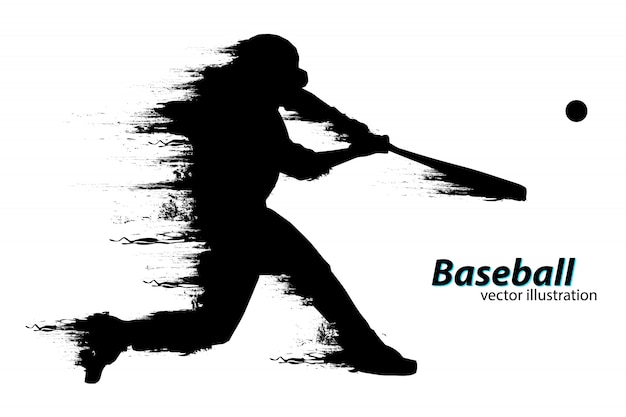 Download Silhouette of a baseball player. vector illustration ...