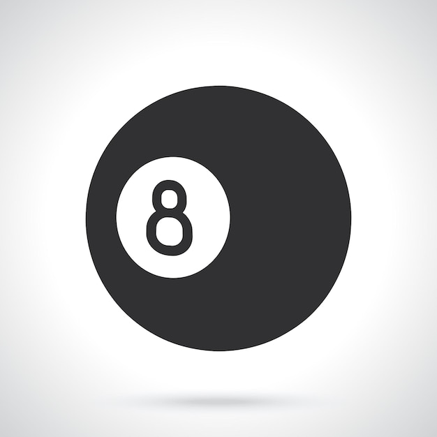 Premium Vector | Silhouette of billiard ball number eight sports ...