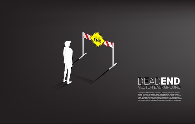 Download Free Silhouette Businessman Standing With Dead End Signage Wrong Use our free logo maker to create a logo and build your brand. Put your logo on business cards, promotional products, or your website for brand visibility.