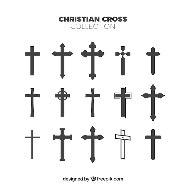 無料のベクター シルエットキリスト教の十字架