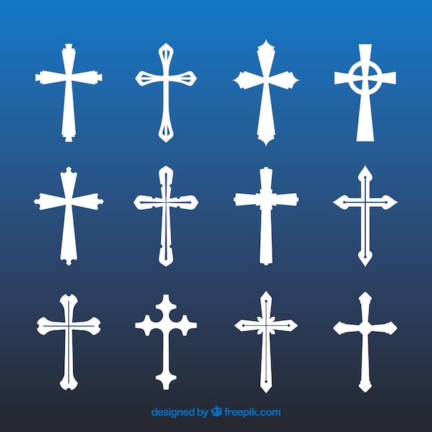 Download Silhouette christian cross collection Vector | Free Download
