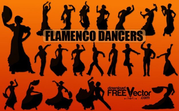 Silhouette Flamenco Dancers