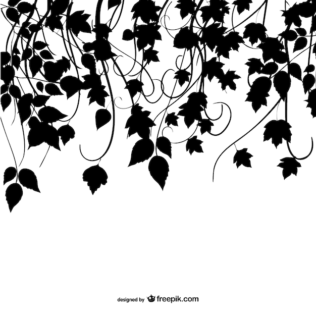 Download Silhouette leaves design | Free Vector