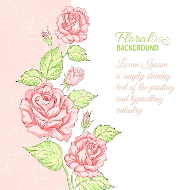 Silhouette of rose with sample text.