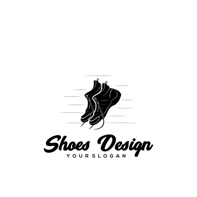 Silhouette shoes logo | Premium Vector