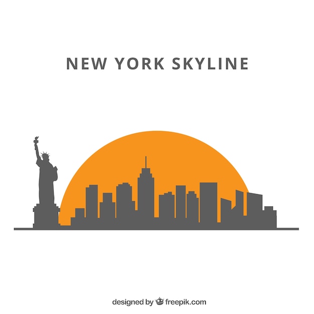 Premium Vector | Silhouette skyline background in flat style
