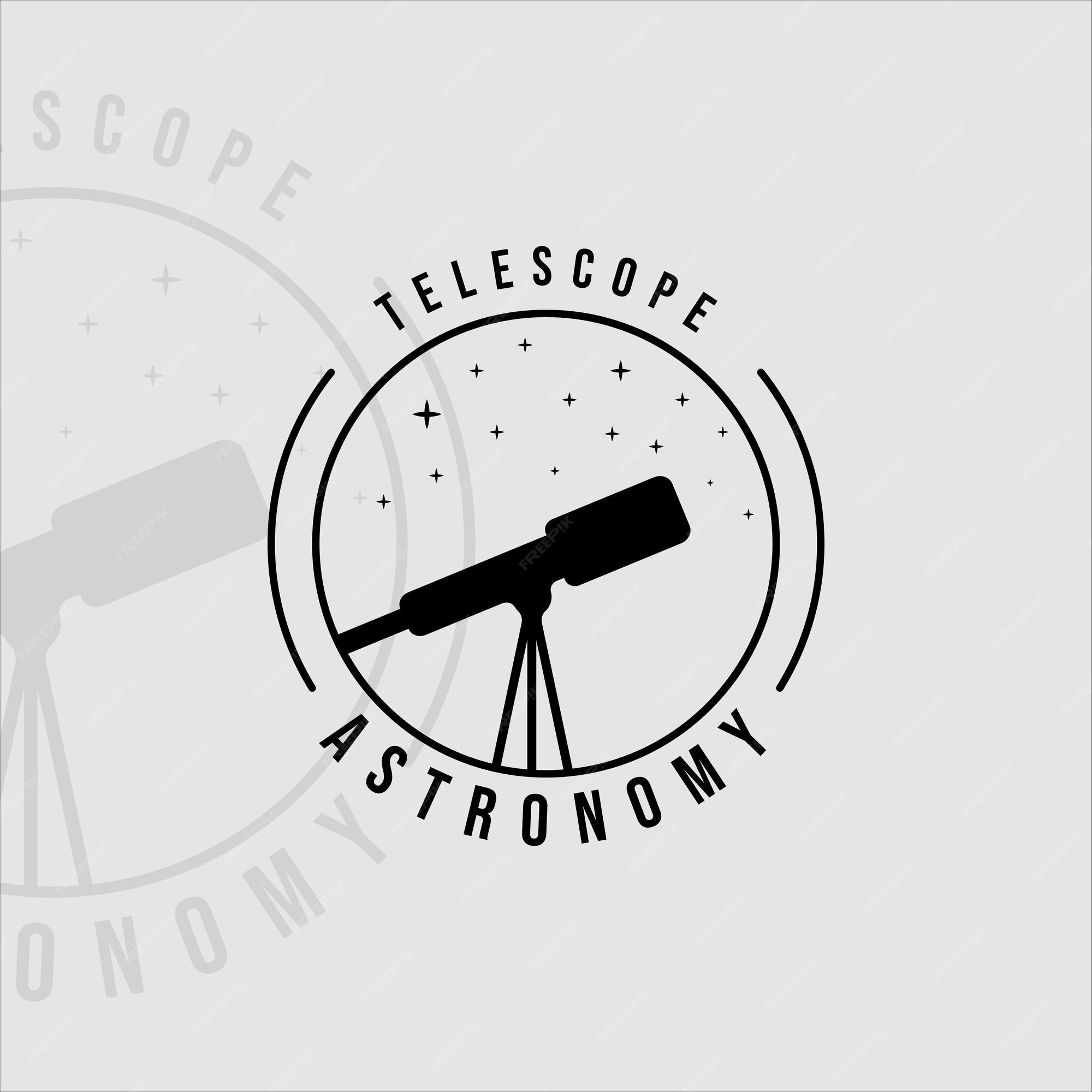 Premium Vector Silhouette Telescope Astronomy Logo Vintage Vector Illustration Template Icon