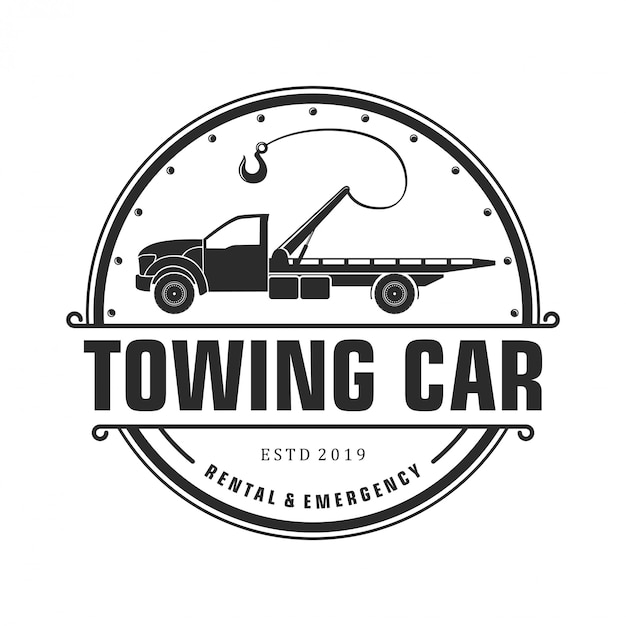 Download Free Silhouette Towing Car Logo Design Premium Vector Use our free logo maker to create a logo and build your brand. Put your logo on business cards, promotional products, or your website for brand visibility.