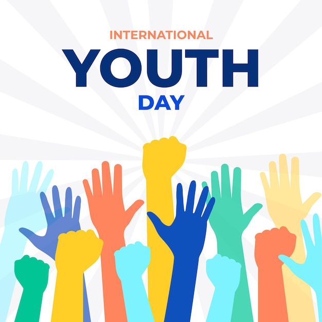 Free Vector | Silhouettes for youth day event