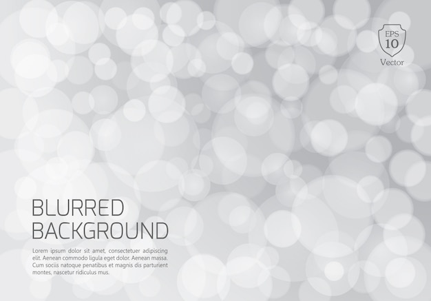 Premium Vector | Silver blurred background with twinkly lights